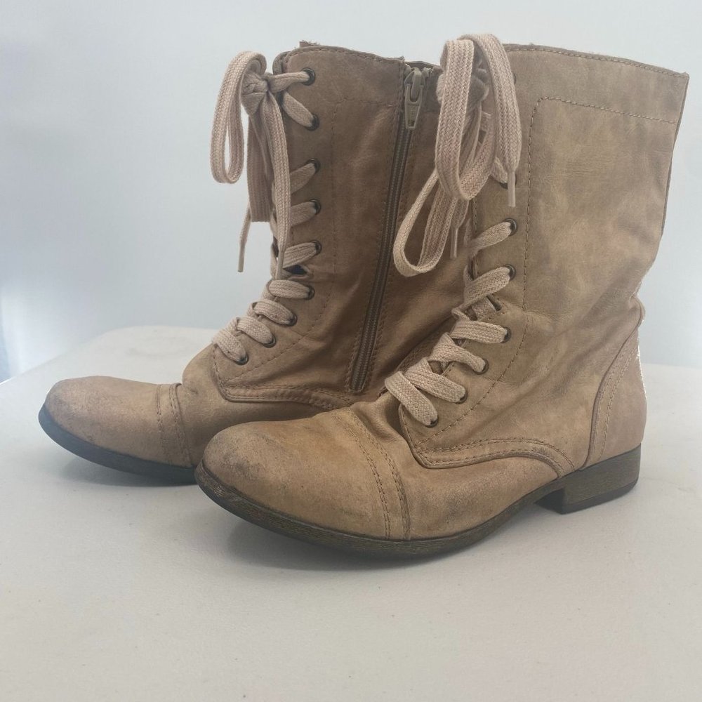 MOSSIMO SUPPLY CO. TARGET WOMENS LACE UP BOOTS WITH SIDE ZIPPER SIZE 8